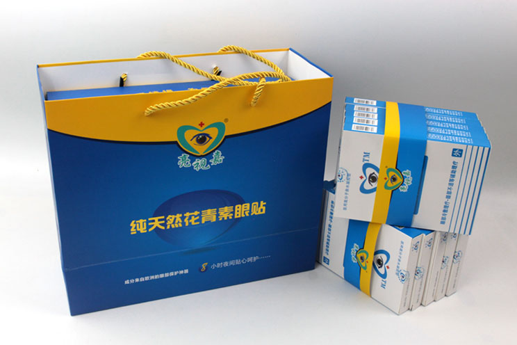 哪里可以做禮盒包裝？護(hù)眼神器亮視嘉護(hù)眼貼禮盒包裝+手提袋套裝出自長(zhǎng)沙印刷廠
