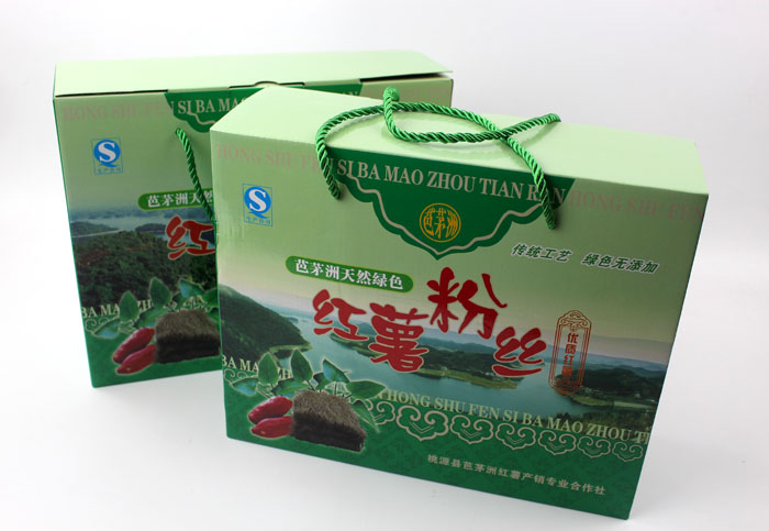 定制禮品包裝盒，長沙包裝廠力助桃源縣芭茅洲“紅薯粉絲”檔次倍增